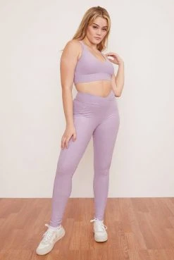 Wolven Activewear + Athleisure Recycled Racerback Bra - Lavender 9 Wolven Activewear + Athleisure Recycled Racerback Bra - Lavender