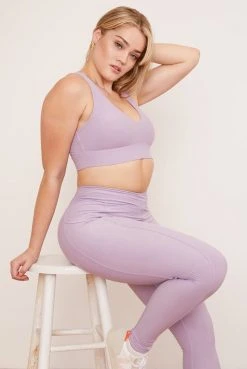 Wolven Activewear + Athleisure Recycled Racerback Bra - Lavender 11 Wolven Activewear + Athleisure Recycled Racerback Bra - Lavender