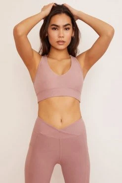 Wolven Recycled Racerback Bra - Salt