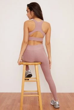 Wolven Recycled Racerback Bra - Salt