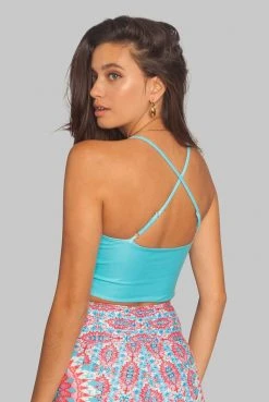 Wolven Reversible Recycled Keyhole Top - Amalfi