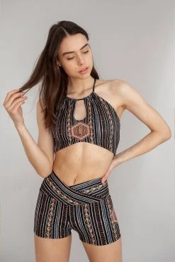 Wolven Crossover Recycled High-Waisted Short - Zephyr