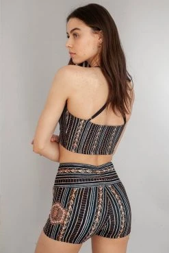 Wolven Crossover Recycled High-Waisted Short - Zephyr