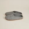 Kyrgies Best Sellers Women's Natural Sole Low Back Wool Slippers - Gray