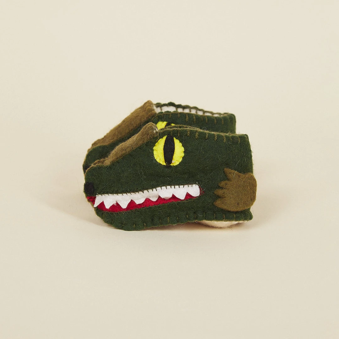 Silk Road Bazaar Kids' + Baby Wool Baby Booties - Alligator 4 Silk Road Bazaar Kids' + Baby Wool Baby Booties - Alligator
