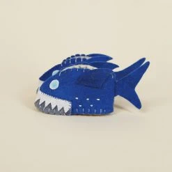 Silk Road Bazaar Wool Baby Booties - Shark