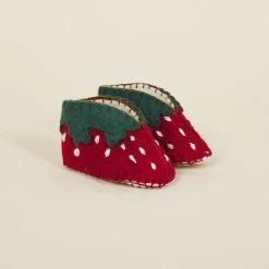 Silk Road Bazaar Wool Baby Booties - Strawberry Kids' + Baby