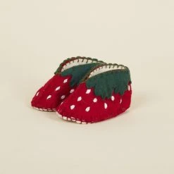 Silk Road Bazaar Wool Baby Booties - Strawberry Kids' + Baby