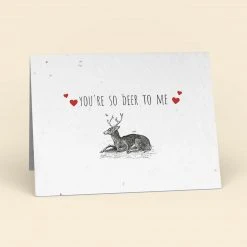 Cute Root You're So Deer To Me Plantable Cards - 10 Pack Greeting Cards