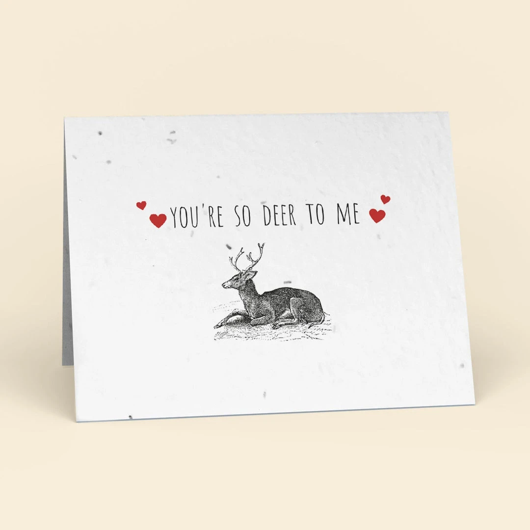 Cute Root You're So Deer To Me Plantable Cards - 10 Pack Greeting Cards 3 Cute Root You're So Deer To Me Plantable Cards - 10 Pack Greeting Cards
