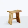 Masaya & Co. Handcrafted Zapatera Teak Shower Stool 2 Masaya & Co. Handcrafted Zapatera Teak Shower Stool