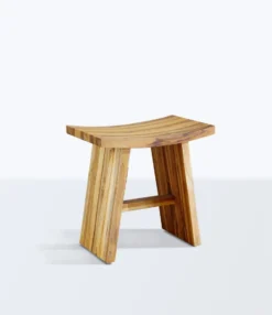 Masaya & Co. Handcrafted Zapatera Teak Shower Stool