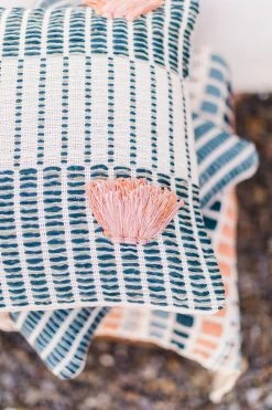 Zuahaza Salento Throw Pillow Cover - Indigo + Apricot